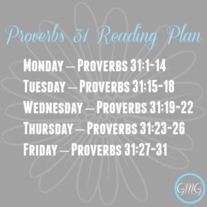 Proverbs 31 Bible Reading Plan