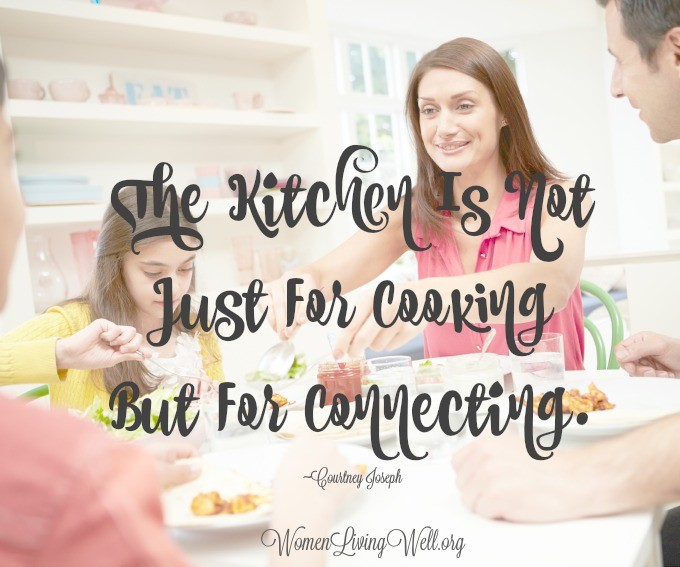 When making our home a haven, we find that the kitchen is not just for cooking, but connecting, too. Grab these conversation starters to help you connect. #WomenLivingWell #homemaking #conversationstarters #makingyourhomeahaven
