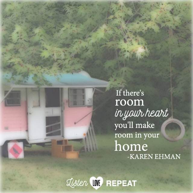 If there's room in your heart, you'll make room in your home. - Karen Ehman #WomenLivingWell #homemaking #friendship #hospitality