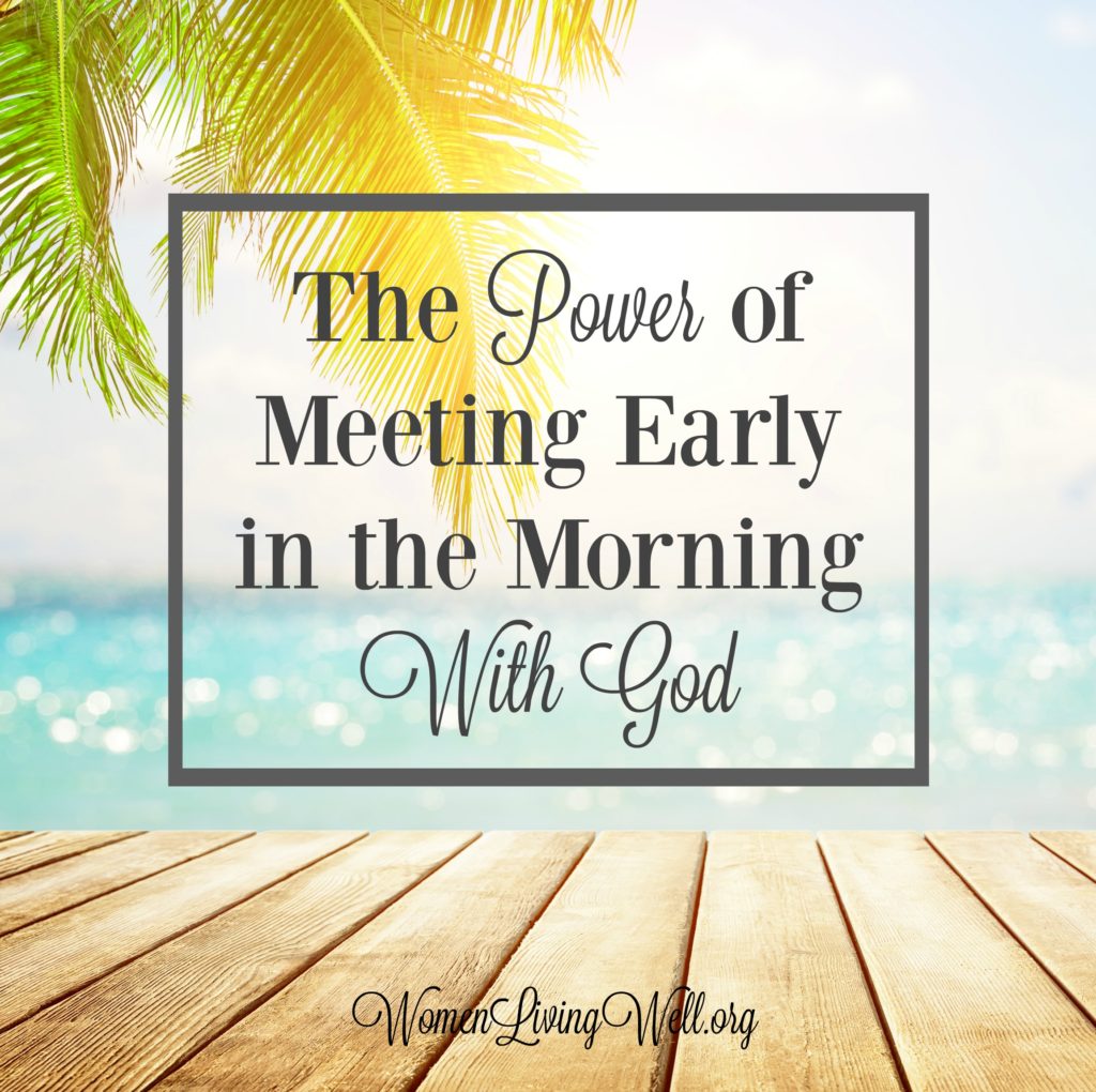 While the Bible doesn't specifically say that quiet times should be in the morning, many times we see the power of meeting early in the morning with God. #Biblestudy #Psalms #WomensBibleStudy #GoodMorningGirls