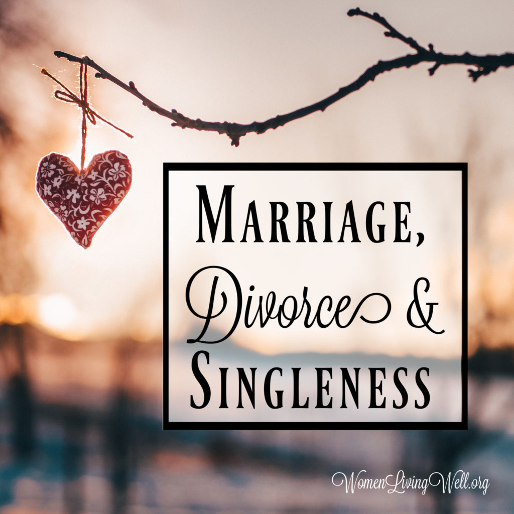 The Bible addresses all of these: the blessing of marriage, the pain of divorce, and the calling to singleness - and here is what Paul says to each.