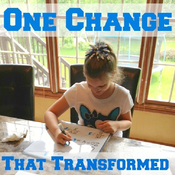 One Change that Transformed Our Homeschool Year