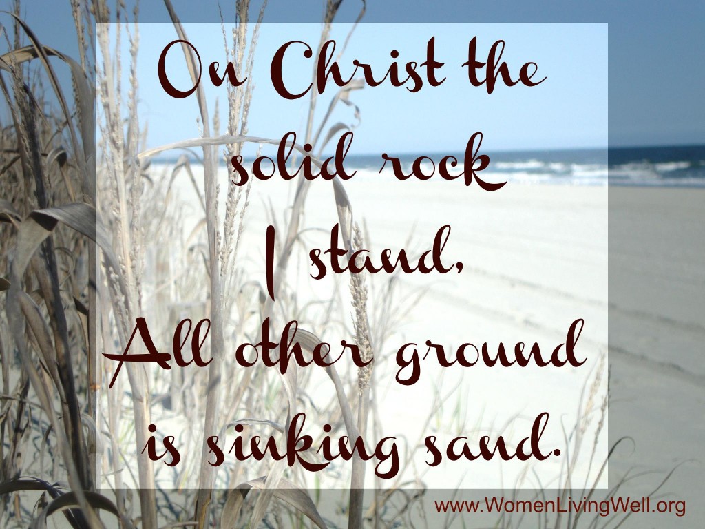 on christ the solid rock I stand