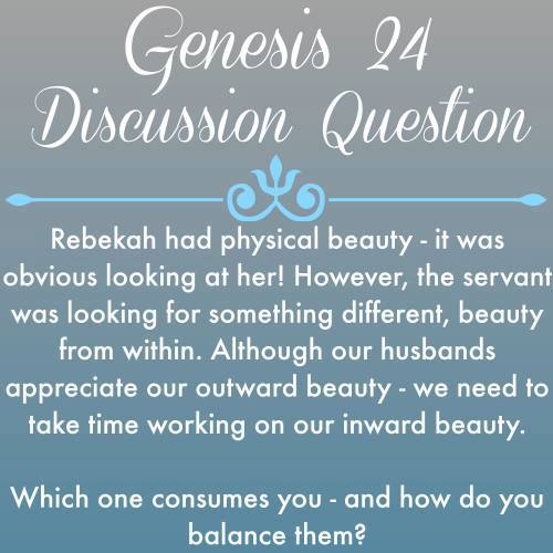 Genesis 24 discussion question