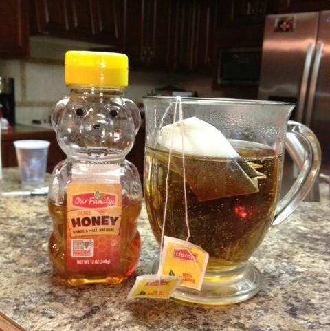 honey and tea