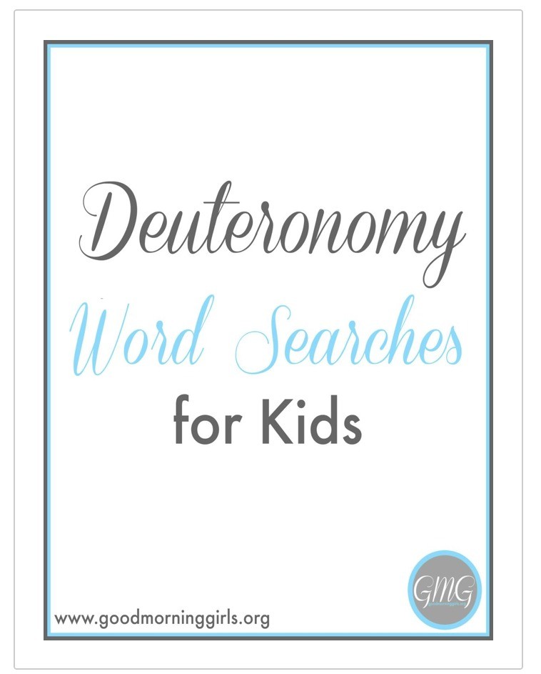 Deuteronomy Word Searches for Kids