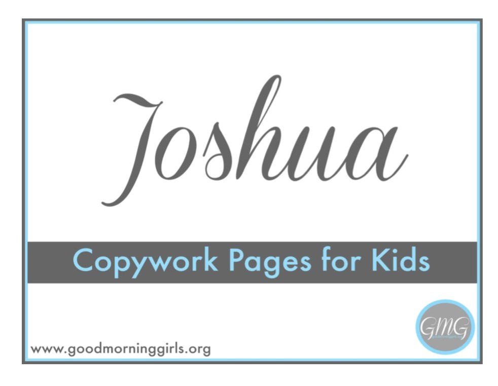 Good Morning Girls Resources for the Book of Joshua - Women Living Well