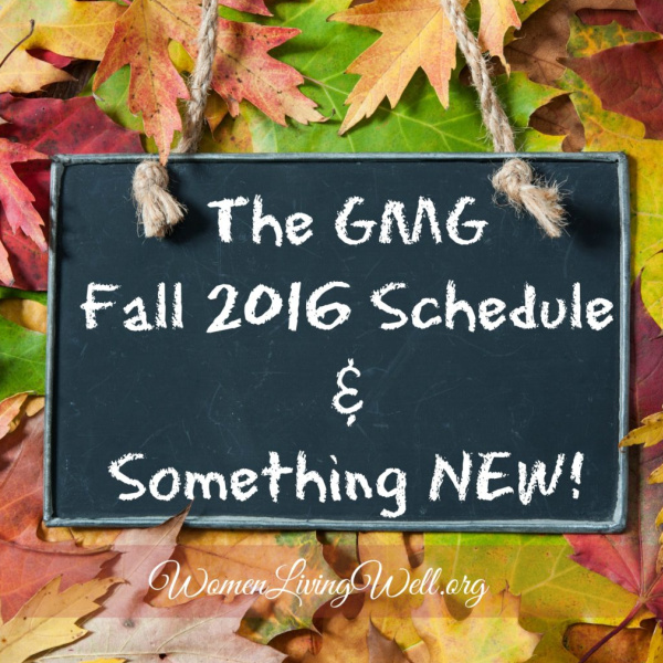 The GMG Fall 2016 Schedule and Something NEW!