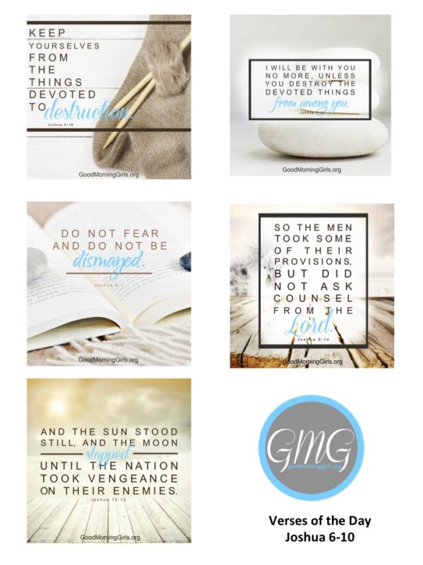 Good Morning Girls Resources {Joshua 6-10} - Women Living Well