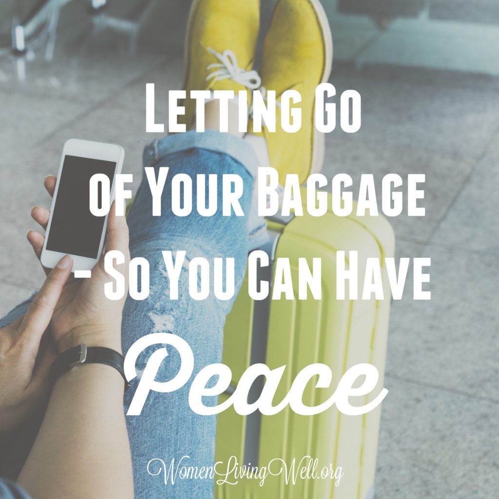 We all have intense struggles in life that can become baggage. Here is how to begin letting go of baggage so you can walk in God's perfect peace. #Biblestudy #1Samuel #WomensBibleStudy #GoodMorningGirls