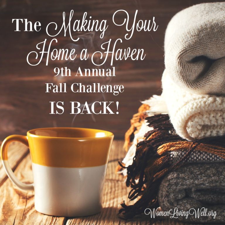 The Making Your Home A Haven – 9th Annual Fall Challenge – is back!!!