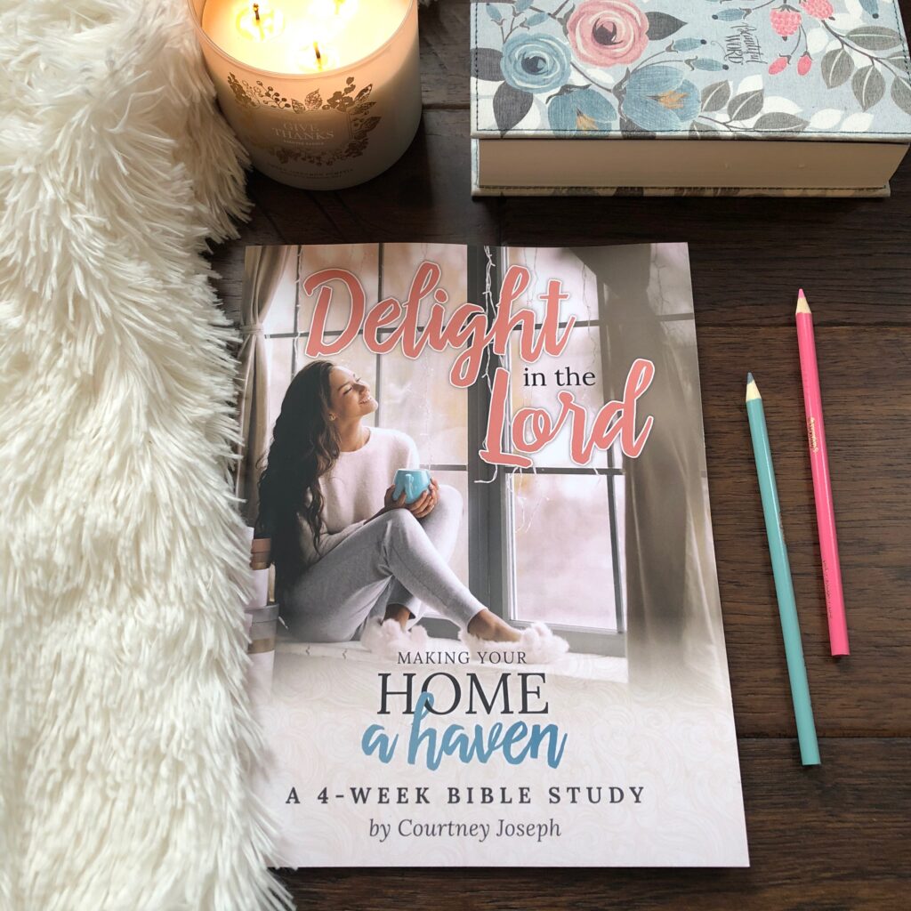 Join me in making our home a haven as we learn to sit at Jesus' feet learning to delight in Him while filling our home with His warmth and joy. #WomenLivingWell #delightintheLord #WomensBibleStudy #makingyourhomeahaven