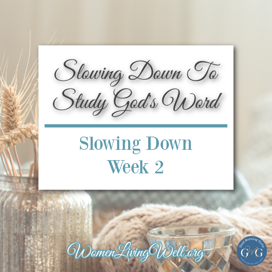 In order to study God's Word so we can grow spiritually, we need to remove all of our distractions and slow down. #WomenLivingWell #slowingdown #WomensBibleStudy #makingyourhomeahaven