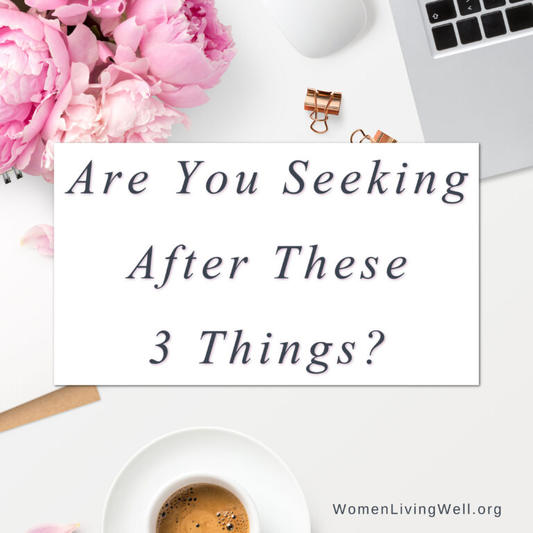 Are You Seeking After These 3 Things?