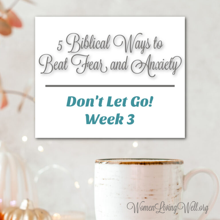 5 Biblical Ways to Beat Fear and Anxiety {Don’t Let Go! Week 3}