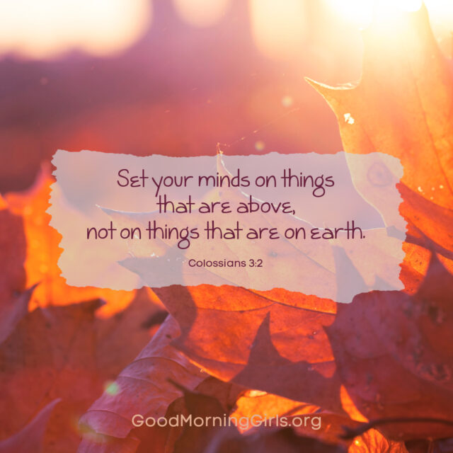 Good Morning Girls Resources (Colossians 3) - Women Living Well
